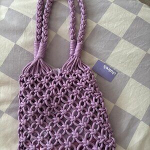 Purple woven bagg